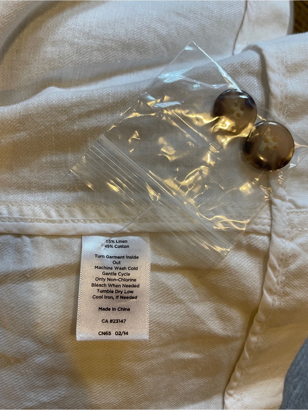 Talbots Cream Button-Front Utility Blazer - Picture 5 of 5